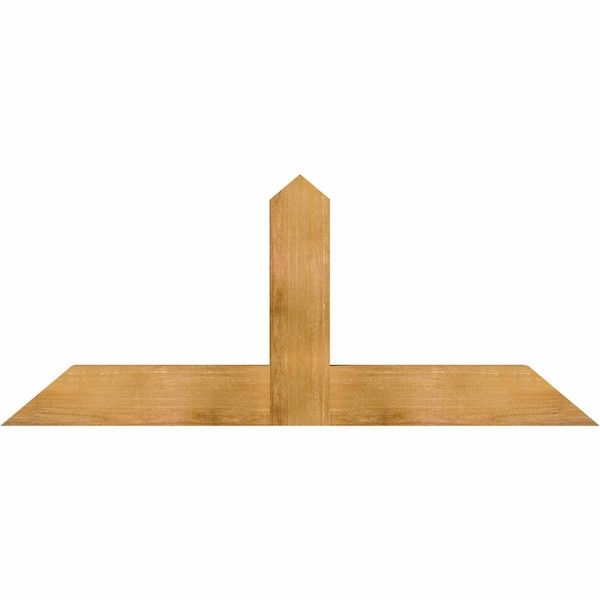 Ekena Millwork Portland Rough Sawn Timber Gable Bracket, Western Red Cedar, 60"W x 25"H x 4"D x 6"F, 10/12 Pitch GBW060X25X0406POR00RWR - main